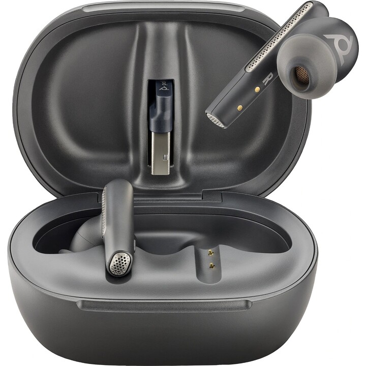Casque Bluetooth Poly Voyager Free 60+ UC M avec étui de chargement et adaptateur BT700 / 10 h dautonomie / Noir