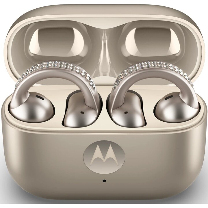 Motorola Moto Buds Loop Wireless Earbuds, Ear Clip, Calls/Music/Sport/Daily Use, Bluetooth, Beige