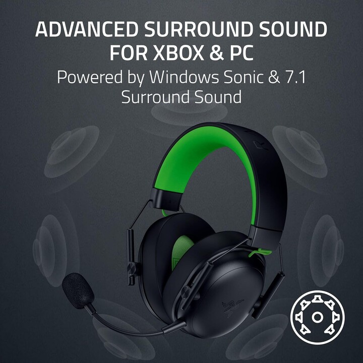 Razer Blackshark V3 X HyperSpeed ​​para Xbox, auriculares inalámbricos de deportes electrónicos, negro