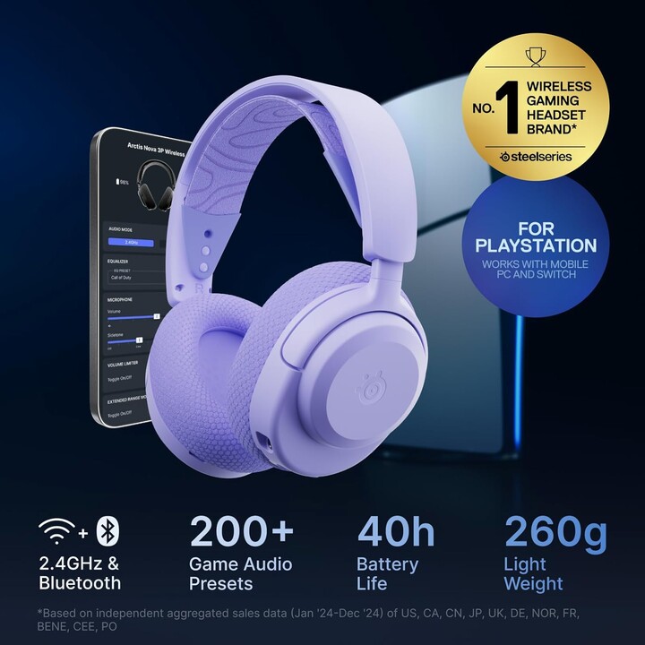 Steelseries Kopfhörer - Arctis Nova 3pw Lavendel (61692)