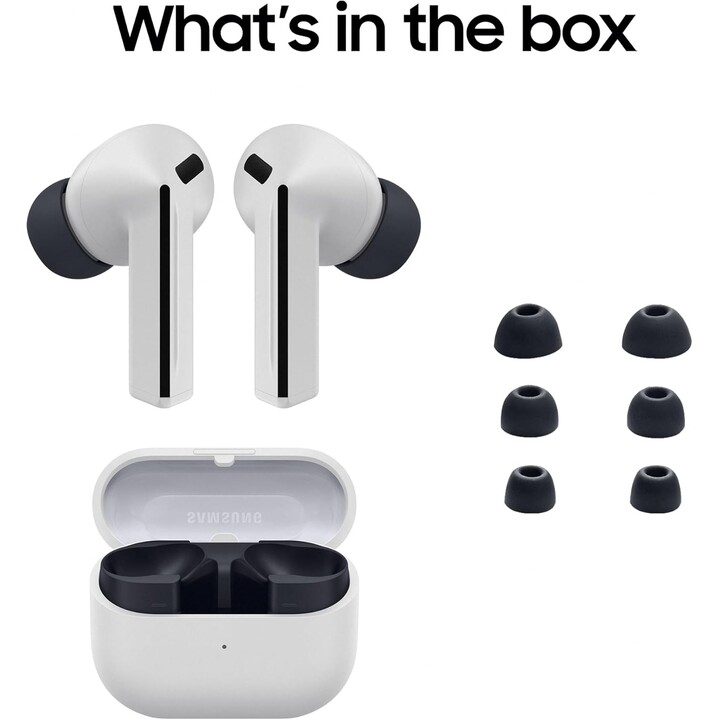 Samsung Galaxy Buds3 FE, Galaxy AI, Auriculares Inalámbricos, Cancelación de Ruido, Bluetooth, Audio 360, Gris