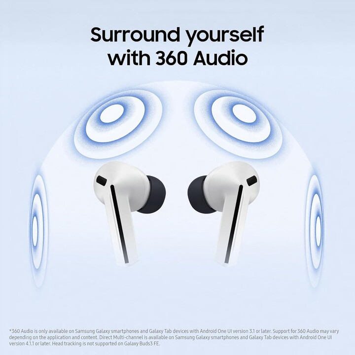 Samsung Galaxy Buds3 FE, Galaxy AI, Auriculares Inalámbricos, Cancelación de Ruido, Bluetooth, Audio 360, Gris
