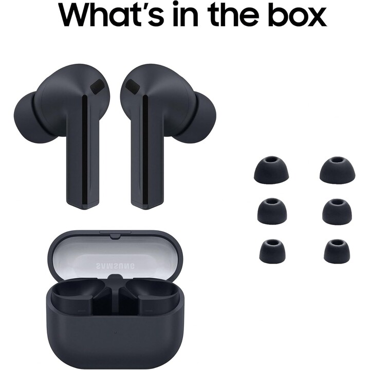 Samsung Galaxy Buds3 FE, Galaxy AI, Auriculares Inalámbricos, Cancelación de Ruido, Bluetooth, Audio 360, Negro
