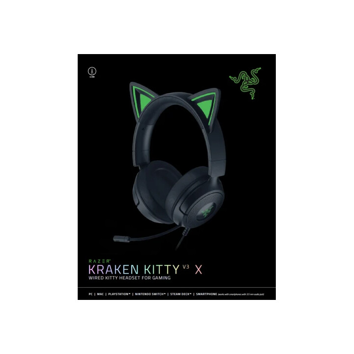 Auriculares Razer Kraken Kitty V3 X Black (rz04-05350200-r3m1)