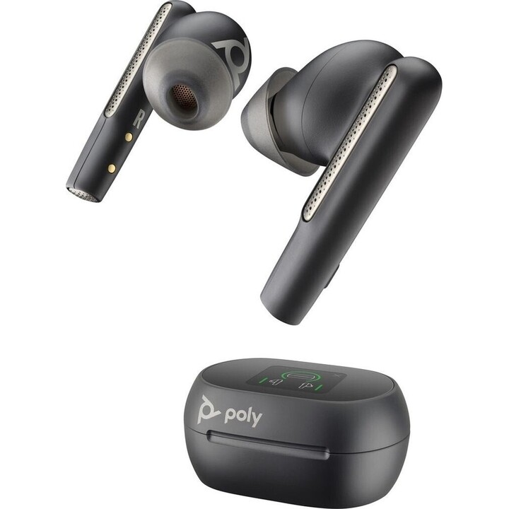 Auriculares Poly Voyager Free 60 + Adaptador BT700 USB-C + Funda de carga con pantalla táctil.