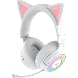 Auriculares Gaming Razer Kraken Kitty V3 Pro inalámbricos HyperSpeed RGB, blancos