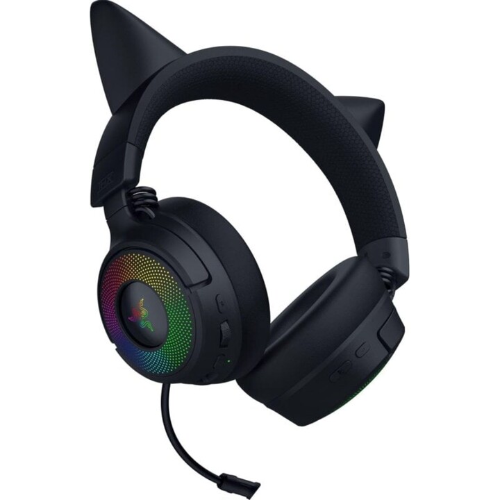 Auriculares Inalámbricos Razer Kraken Kitty V3 Pro inalámbricos HyperSpeed RGB, negros