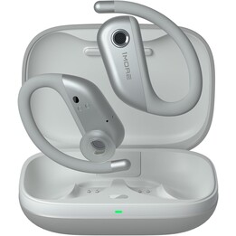 1MORE Fit Open Earbuds S50, Auriculares Bluetooth inalámbricos con micrófono, IPX7, carga rápida, 38 horas, plata