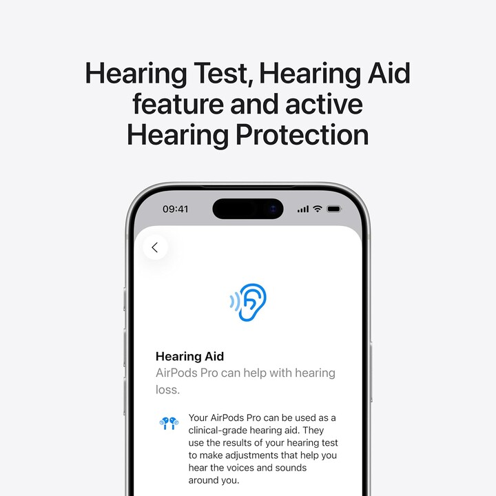 Apple AirPods Pro 3, Inalámbrico, Cancelación de ruido, Medición de frecuencia cardíaca, USB-C, Blanco