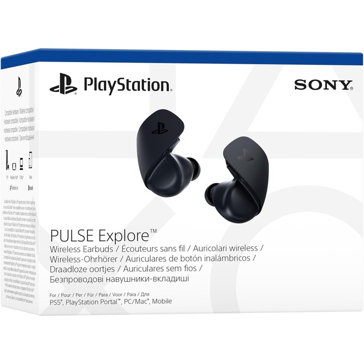 Sony Pulse Explore, fone de ouvido para jogos sem fio, preto
