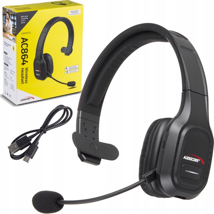Audiocore AC864 Bluetooth headset call center black