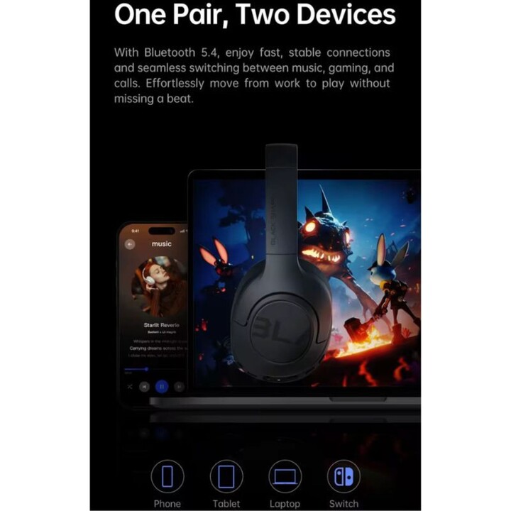 Black Shark V2 ANC Nero - Auriculares de diadema