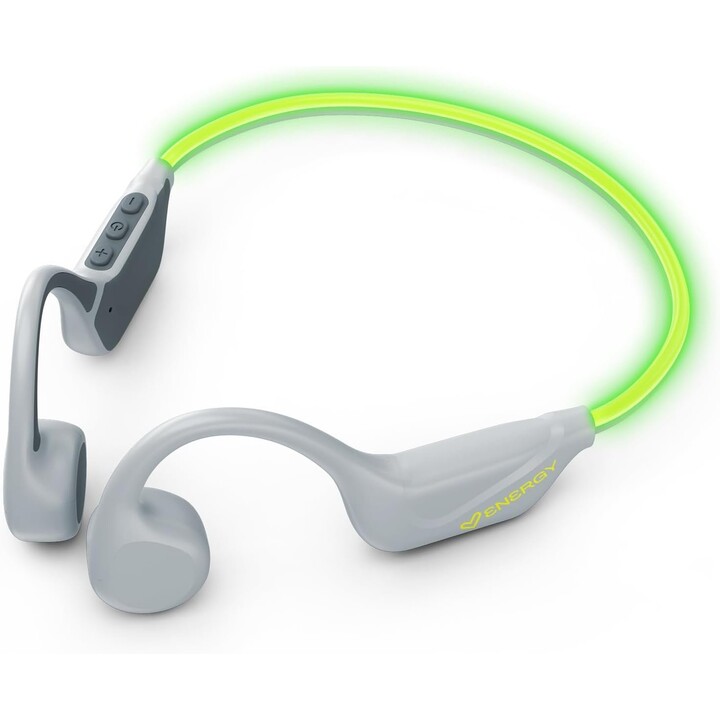 Cuffie sportive Energy Sistem VibeWave Bluetooth 5.4, 15 ore di durata della batteria, microfono, luci LED, resistenza all'acqua