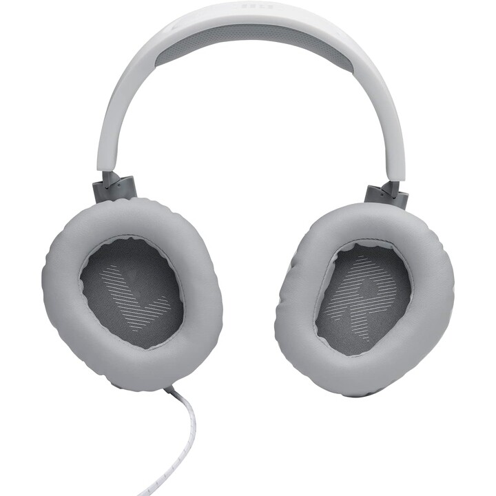 Casque de jeu JBL Quantum 100 avec microphone / prise jack 3,5 mm / blanc
