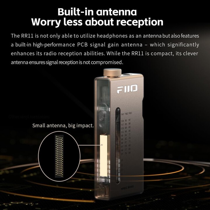 FiiO RR11 Negro - Radio estéreo Hi-Fi portátil