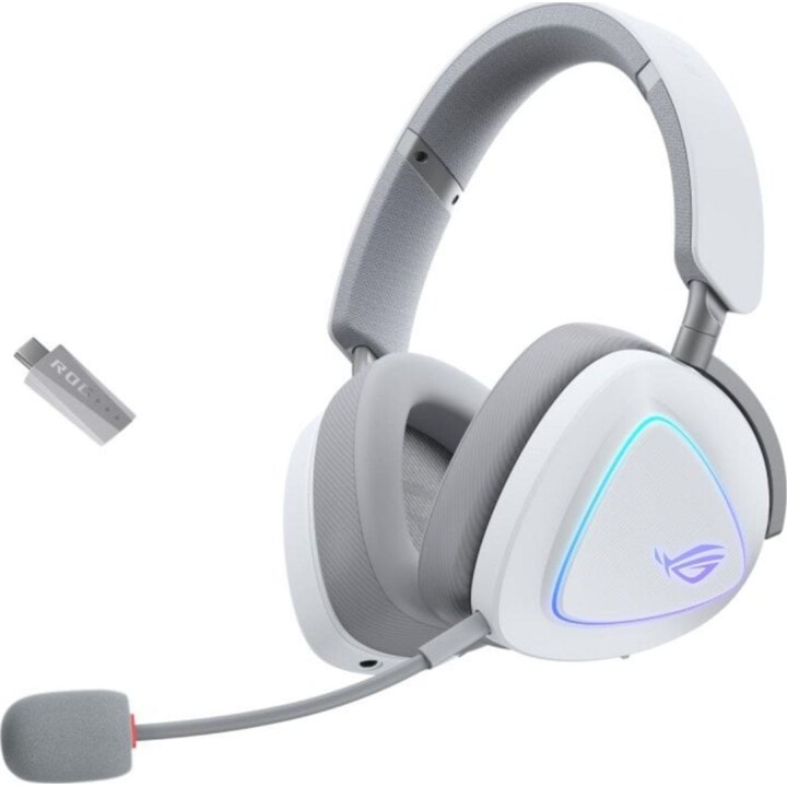 Auricular Gaming ASUS ROG Delta II Inalámbrico/Alámbrico Bluetooth 140h RGB 318g Blanco