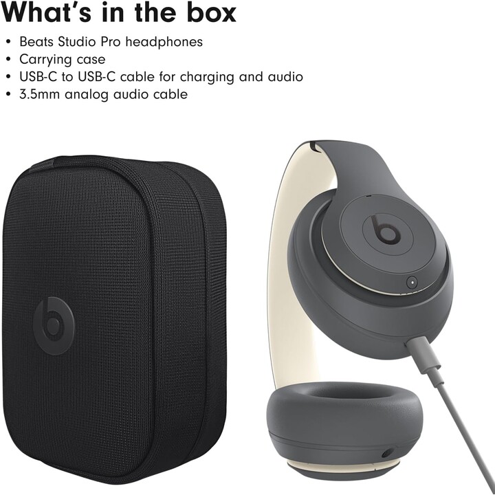 Beats Studio Pro ANC Sand Grey - Bluetooth Headphones