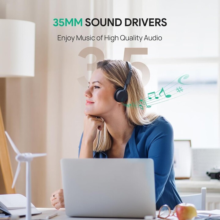 Yealink UH42 USB-A Auriculares con micrófono para PC Ordenador, auriculares con cable