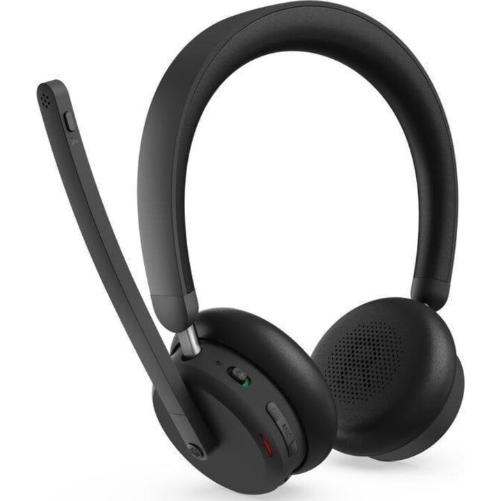 Auriculares Lenovo 6550 inalámbricos Bluetooth para oficina con Cancelación de Ruido negros