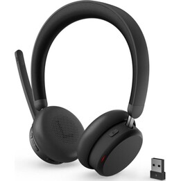 Auriculares Lenovo 6550 inalámbricos Bluetooth con Cancelación de Ruido para oficina y llamadas negros