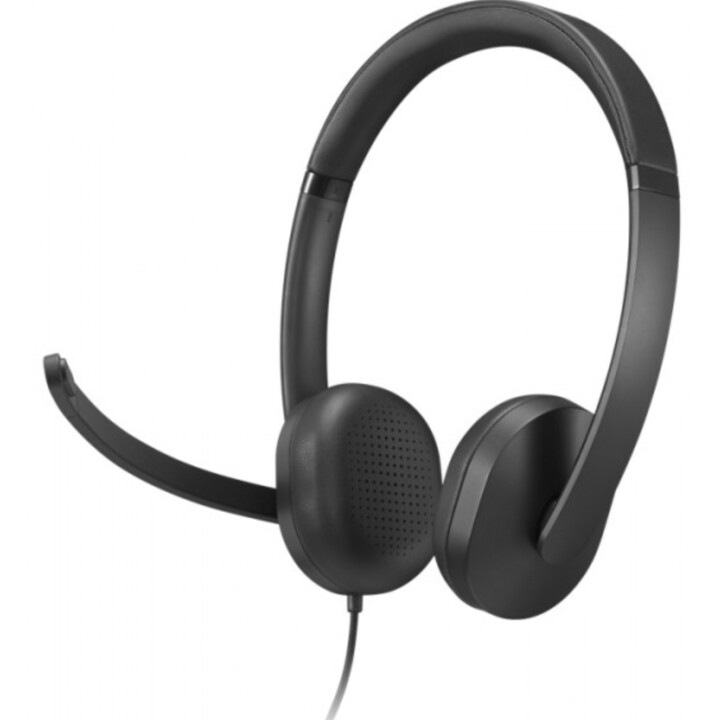 Lenovo - VoIP Headset 5000 Auscultadores com fios para escritório/centro de chamadas, USB Type-C, Preto