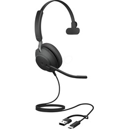 Auriculares Jabra Evolve2 40 SE MS Mono con cable, USB-C, USB-A
