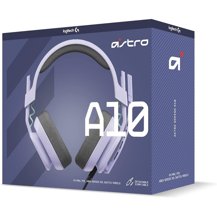 Logitech Astro A10 Gaming Jack 3,5 mm per PS5 Lilla