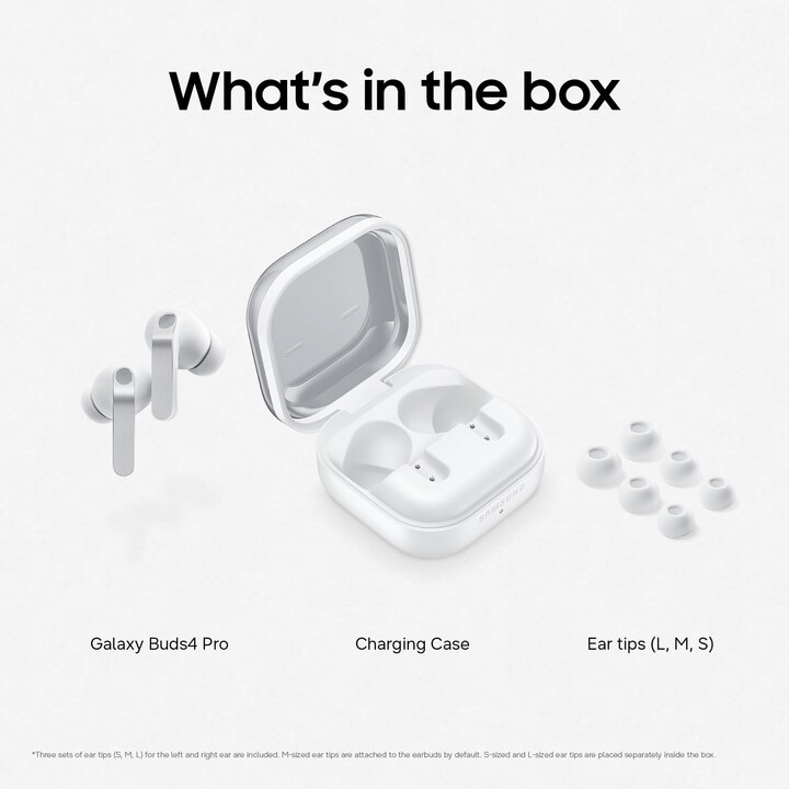 Samsung Galaxy Buds4 R540 White Bluetooth 6.1 ANC Design - Wireless Earphones