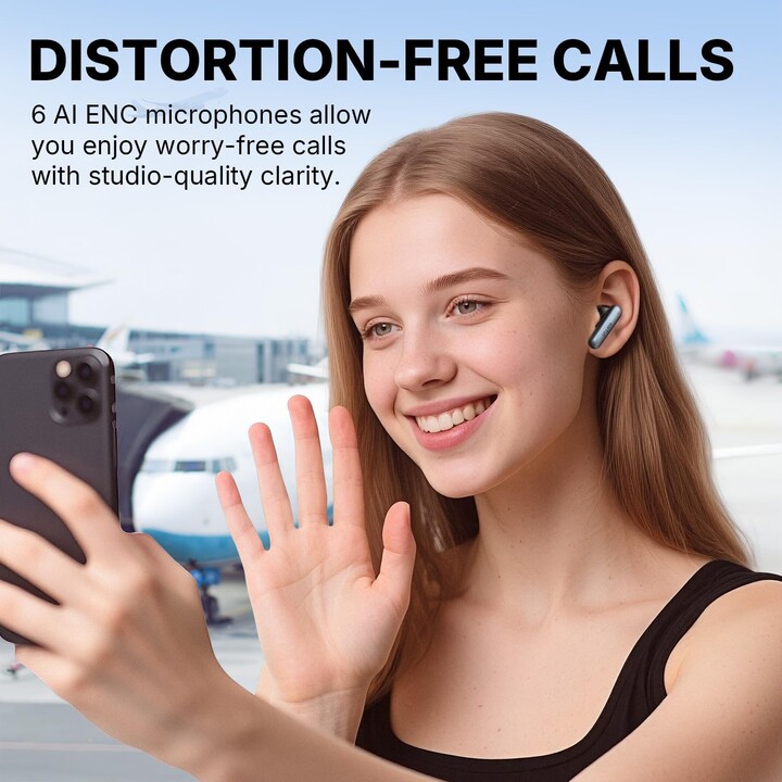 Earfun Air Pro 4i Schwarz - Bluetooth-Kopfhörer 