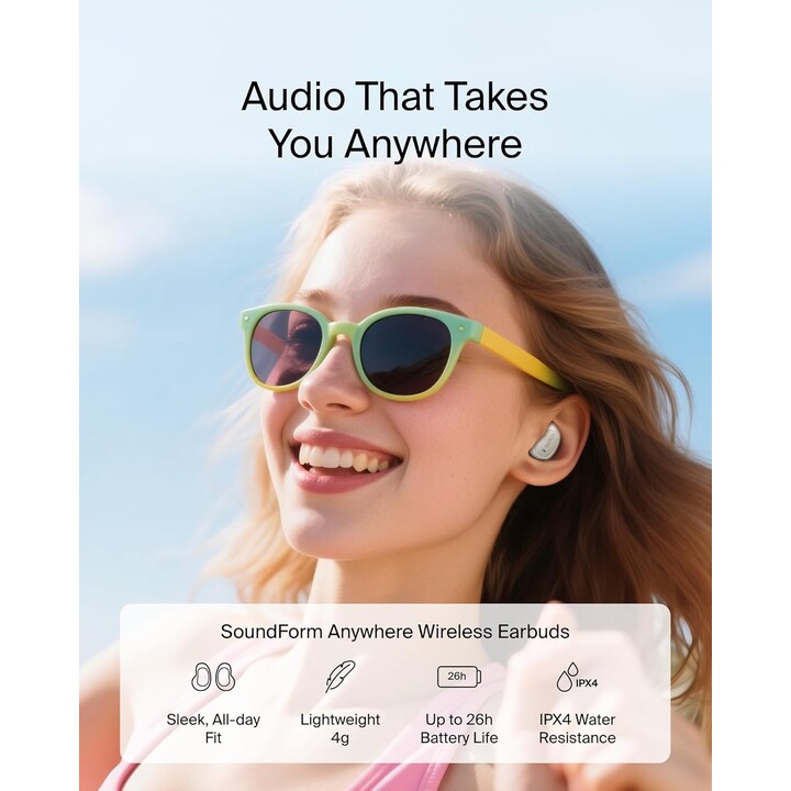 Belkin SoundForm Anywhere Casque Blanc