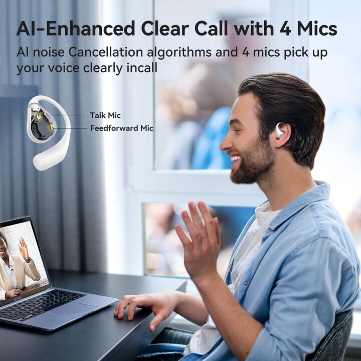 Earfun OpenJump TWS Blanco - Auricolari Bluetooth