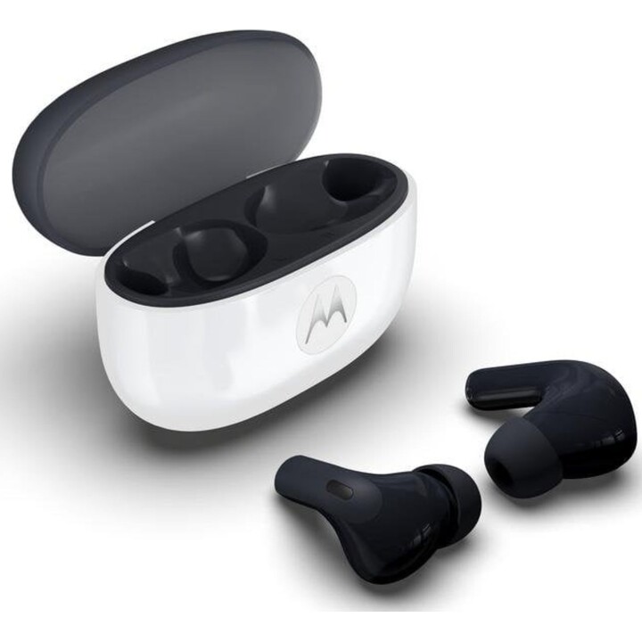 Auriculares Motorola Moto Buds 2 inalámbricos Bluetooth 6.0 con cancelación de ruido y protección IP54 carbono