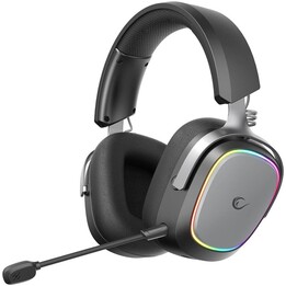 RETSU Rampage Wireless On-Ear Headphones with Bluetooth 2.4G and RGB, Black.