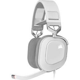 Auriculares con cable Corsair HS80 RGB USB, color blanco