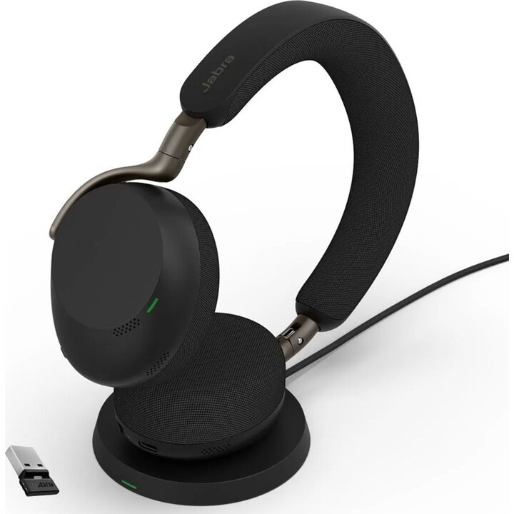 Jabra Evolve3 75 MS Link 390c WLC con cargador negro