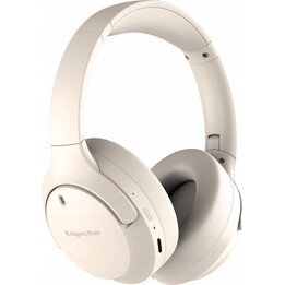 Auriculares inalámbricos supraaurales Kruger&Matz Street 4 con cancelación activa de ruido (ANC), color beige.