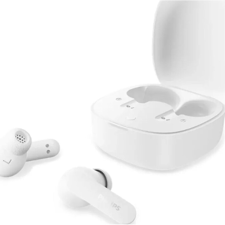 Auriculares inalámbricos TWS Philips TAT2200WT con cancelación de ruido y Bluetooth 6.0, color blanco