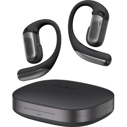 Auriculares Shokz OpenFit Pro negros con diseño de oreja abierta y Bluetooth 5.3, 12 horas de autonomía (50 horas con el estuche