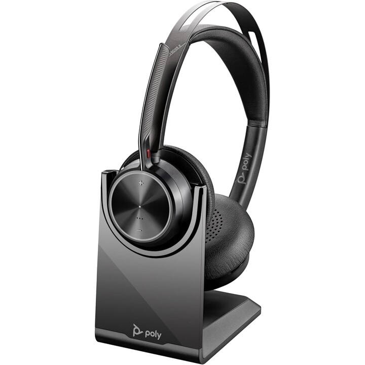 Fone de ouvido HP Poly Voyager Focus 2-M USB-DC, adaptador USB-C/A, base de carregamento, oferta especial para clientes 1