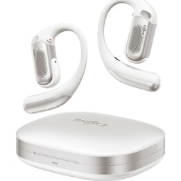 Auriculares Shokz OpenFit Pro blancos con diseño de oreja abierta y Bluetooth 5.3, 12 horas de autonomía (50 horas con el estuch