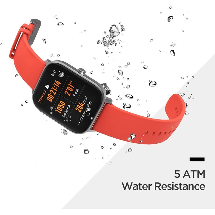 Reloj inteligente Amazfit GTS con pantalla AMOLED de 1,65 pulgadas y GPS – Rojo bermellón
