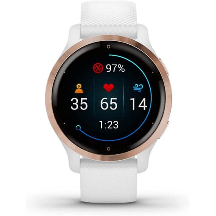 Smartwatch Garmin Venu 2S Notificaciones/ Frecuencia Cardíaca/ GPS/ Oro Rosa y Blanco