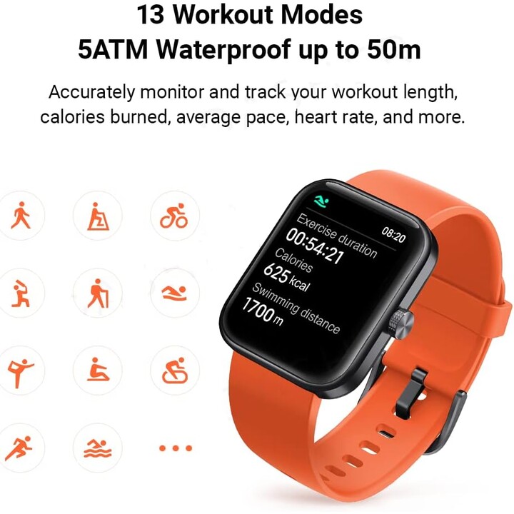 Xiaomi Maimo Watch Negro/Correa Naranja - Reloj inteligente