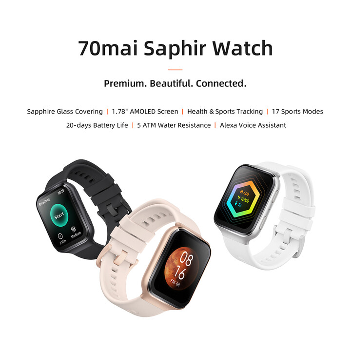 70mai WT1004 Maimo Saphir Watch Black - Smartwatch