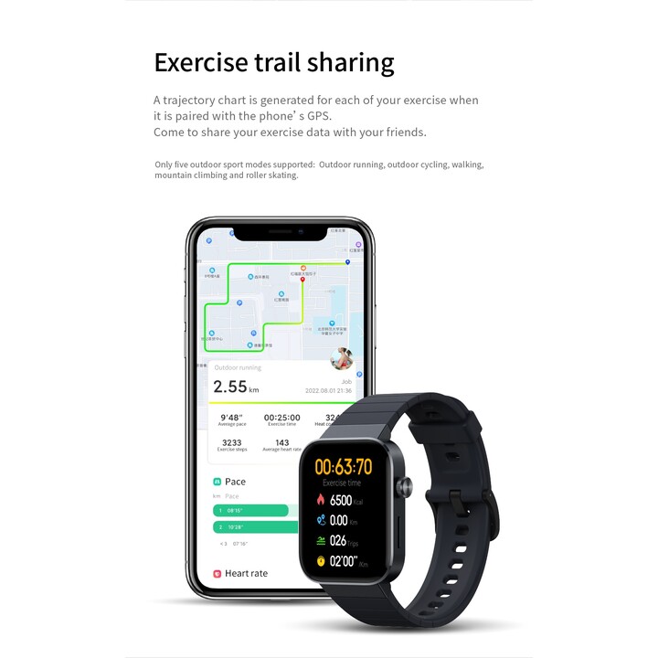 Mibro Uhr T1 Schwarz - Smartwatch