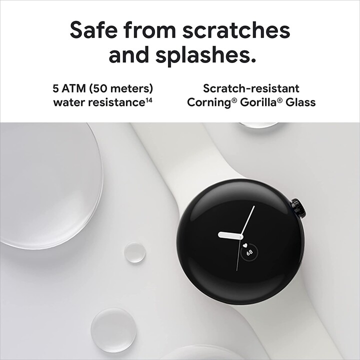 Watch Google Pixel Watch WiFi 41mm Matte Black Case with Sport Band - Obsidian