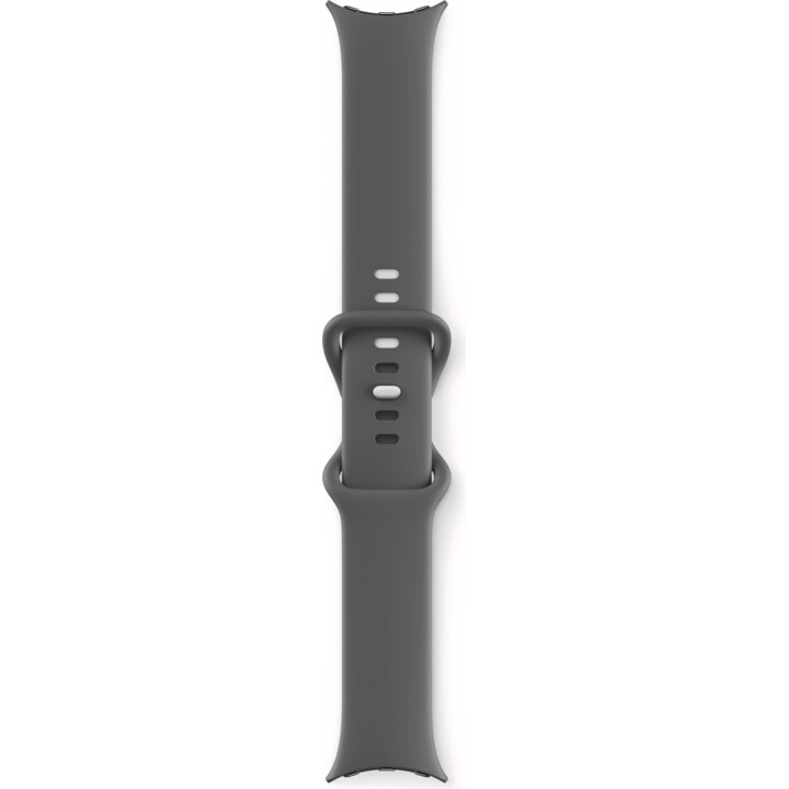 Google Pixel Watch LTE 41 mm Silber (Silber) und graues Sportarmband (Charcoal)
