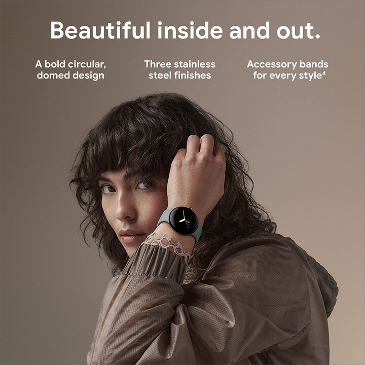 Google Pixel Watch WiFi 41mm Caja Dorado y Correa Deportiva Avellana
