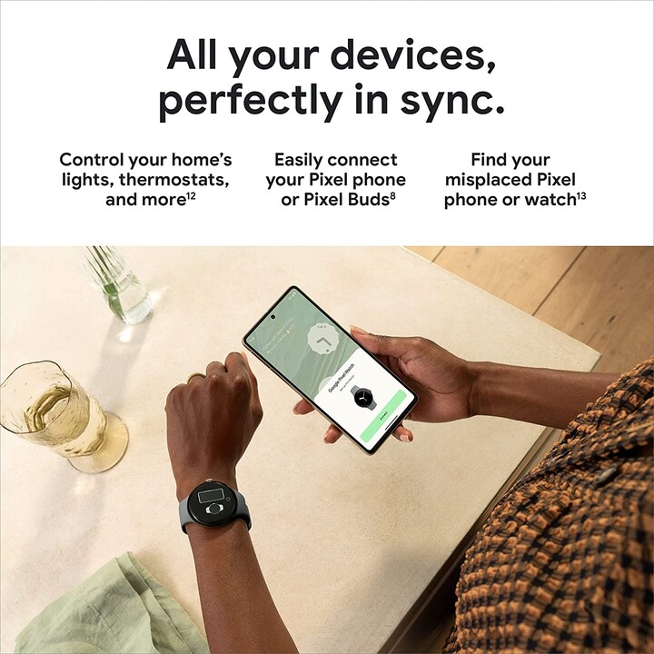 Google Pixel Watch WiFi 41mm Caja Dorado y Correa Deportiva Avellana