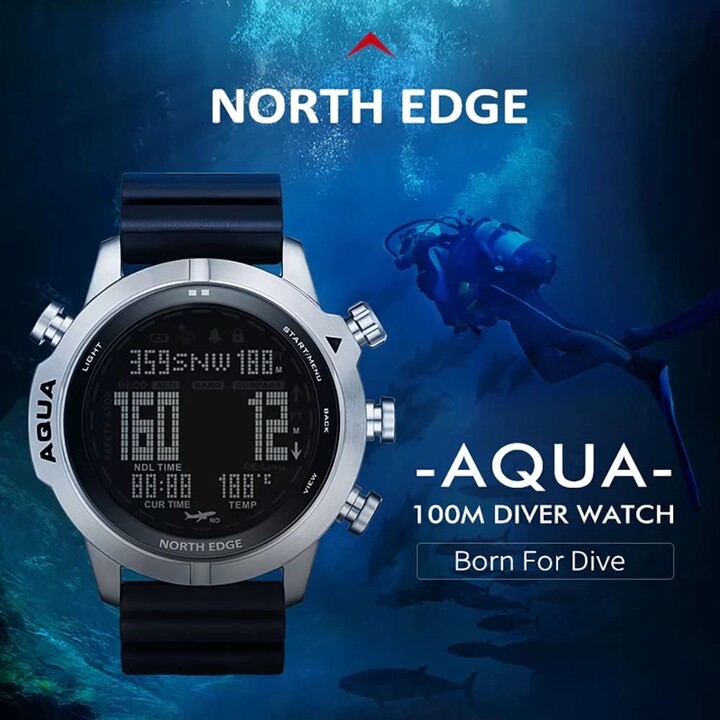 North Edge Aqua Negro - Reloj de Buceo